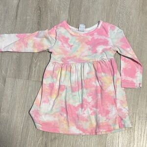 Old Navy Pink and Pastel Tie-Dye Kids Dress